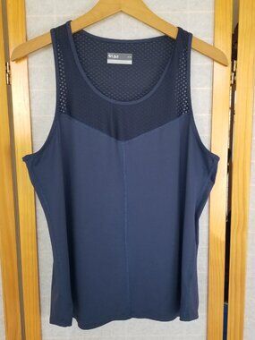 Navy Blue Tank Top Size XL Lija Performance Shirt Sleeveless Tennis